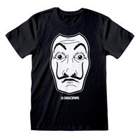 La Casa De Papel - White Mask Unisex X-Large T-Shirt - Black
