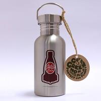 Trinkflasche ECO Edelstahl Nuka Cola braun/rot bedruckt, 100 % bpa-freier Edelstahl, Fassungsvermögen ca. 500 ml. 152 x 101,5 cm - Fallout