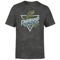 Jurassic Park Raptors On Tour Unisex T-Shirt - Schwarz Acid Wash
