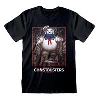 Ghostbusters - Stay Puft Square Unisex Large T-Shirt - Black