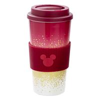 Pop! Mickey Plastic Lidded Mug Berry Glitter
