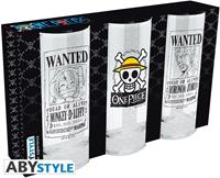 One Piece - Strawhat/Luffy/Zorro 3 Glasses Set