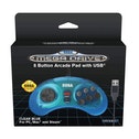 Blue 8-Button Retro-Bit Mega Drive Controller