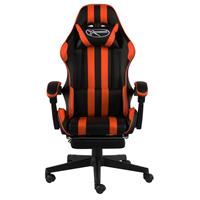 vidaXL Gaming-Stuhl mit Fußstütze Schwarz und  Orange