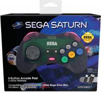 Retro-Bit SEGA Saturn 2.4G M2 - Grey - Gamepad - Sega Genesis