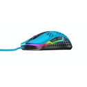 XTRFY M42 Wired Optical Ultra-Light Gaming Mouse, USB, 400-16000 DPI, Omron Switches, Adjustable RGB, Modular Design, Miami Blue