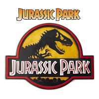 Doctor Collector Jurassic Park Metal Sign Logo