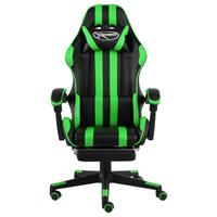 VidaXL Gaming-Stuhl mit Fußstütze Schwarz und  Grün