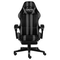 VidaXL Gaming-Stuhl mit Fußstütze Schwarz und  Grau