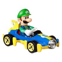 Mattel Hot Wheels Mario Kart Hot Wheels Diecast Vehicle 1/64 Luigi (Mach 8) 8 cm