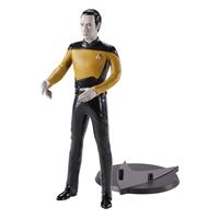 Noble Collection Star Trek Lieutenant Commander Data BendyFig 7.5 Inch Action Figure