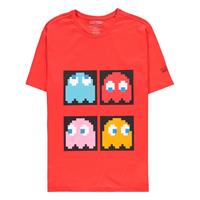 Difuzed Pac-Man T-Shirt Red Background Size XL
