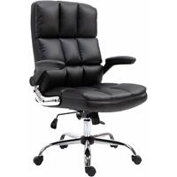 HHG Bürostuhl -489, Chefsessel Drehstuhl Schreibtischstuhl, höhenverstellbar ~ Kunstleder schwarz