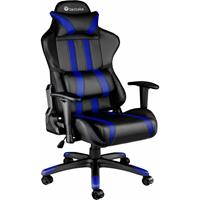 Tectake Gaming Chair Bureaustoel - Premium Racing Style -Zwart/blauw - Kunstleer - Verstelbaar