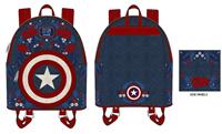 Loungefly Marvel Captain America 80th Anniversary Floral Sheild Mini Backpack