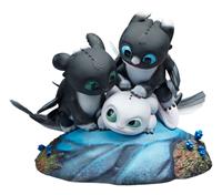 Sideshow How to Train Your Dragon: Dart with Pouncer and Ruffrunner Statue