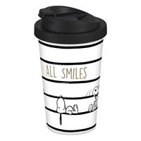 Geda Labels Coffee to go Becher Snoopy All Smiles 400ml Kaffeebecher bunt