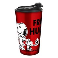 Geda Labels Coffee to go Becher Peanuts Free Hugs 350ml Kaffeebecher bunt