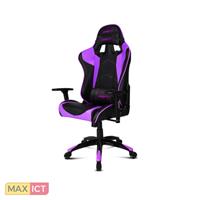 DR300BP - Professional Gaming Chair, (Hochwertiges Kunstleder, ergonomisch), Farbe Schwarz/Lila - Drift