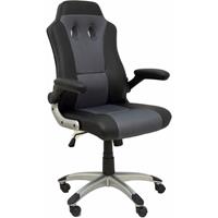 FORÖL Gaming-Stuhl Talave schwarz und grau Kunstleder