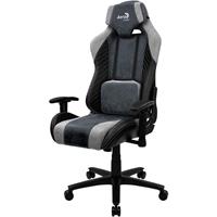 AeroCool Gamer-Stuhl baron stahlblau aerosuede für maximalen Komfort hochwertiges Kunstleder Karbonfasermuster verstellbare Armlehnen 18º drehbar - 