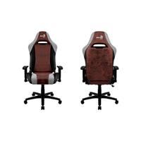 AeroCool Gamer-Stuhl baron burgunderrot Aerosuede für maximalen Komfort hochwertiges Kunstleder Carbonfaser-Muster verstellbare Armlehnen 18°-Schwenk
