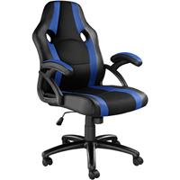 Tectake - Bürostuhl Benny - Gaming Sessel, Zockersessel, Computerstuhl - schwarz/blau