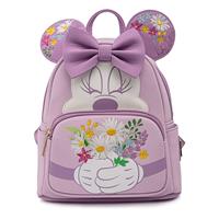 Loungefly Disney by  Backpack Minnie Holding Flowers
