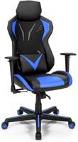 COSTWAY Computerstuhl Gaming Stuhl mit Lendenkissen blau