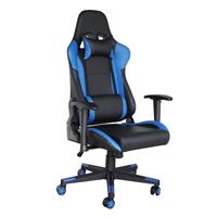 Ivol - Gaming Chair Power - Schwarz/Blau - ergonomisch - viele Extras