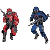 Icon Heroes G.I. Joe Retro Pin Set 2-pack - Cobra Elite Officer (Crimson Guard) & Cobra Officer