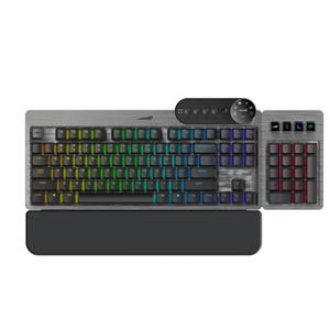 Mountain »Everest Max MX Red« Gaming-Tastatur (ANSI QWERTY US English Layout RGB-LED-Beleuchtung Num-Pad grau)