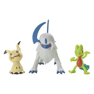 Jazwares Pokémon Battle Figure Set Figure 3-Pack Treecko, Mimikyu, Absol
