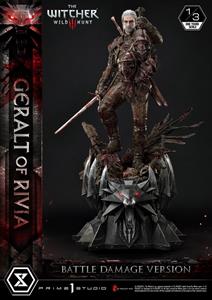 thewitcher The Witcher - Geralt von Rivia Battle Damage Version: Witcher 3 Wild Hunt Statue 1:3 -