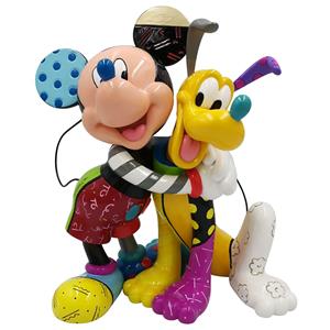 Disney Britto Collection Disney by Romero Britto Mickey Mouse with Pluto Figurine 20cm