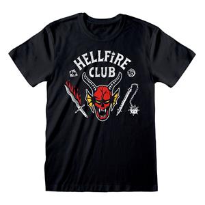 Heroes Inc Stranger Things T-Shirt Hellfire Club Logo Black