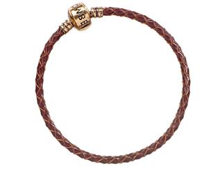 Carat Shop, The Fantastic Beasts Slider Charm Leather Bracelet brown