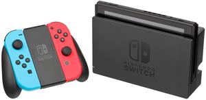 Nintendo Switch 32GB [nieuwe editie 2019 incl. controller roodblauw] zwart - refurbished
