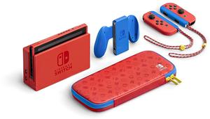 Nintendo Switch 32 GB [Mario Red & Blue Edition inkl. Controller Rot/Blau und Tragetasche, Konsole ohne Spiel] rot blau - refurbished