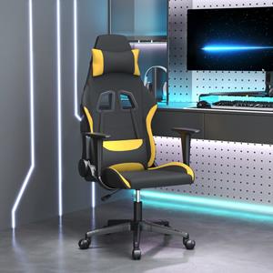 vidaXL Gaming-Stuhl Schwarz und Gelb Stoff 