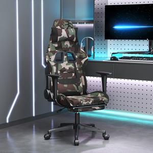 vidaXL Gaming-Stuhl mit Fußstütze Tarnfarben und Schwarz Stoff 