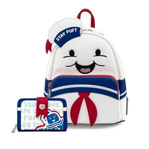 Loungefly Ghostbusters Stay Puft Marshmallow Man Mini Backpack and Wallet Set