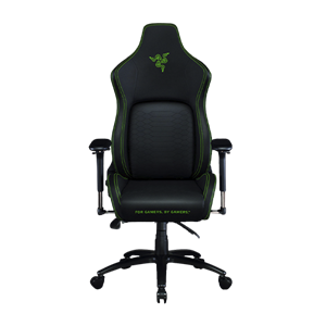 Razer Iskur Gaming Chair with Built-in Ergonomic Lumbar Support System - Multi-Layered Synthetic Leather - High Density Foam Cushions - Black/Green - XL