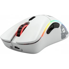 Glorious Model D- Wireless - Matte White - Gaming Maus (Weiß mit RGB Licht)