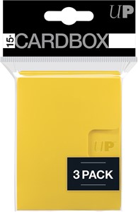 Ultra Pro PRO 15+ Card Box 3-pack - Geel