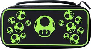 PDP Gaming Switch Travel Case Plus - 1-Up Mushroom Glow in the Dark