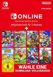 Nintendo Full Game Multi-software +  Switch Online (Einzelmitgliedschaft - 3 Monate)