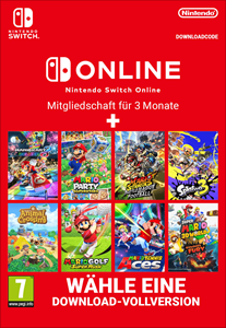 Nintendo Full Game Multi-software +  Switch Online (Einzelmitgliedschaft - 3 Monate)