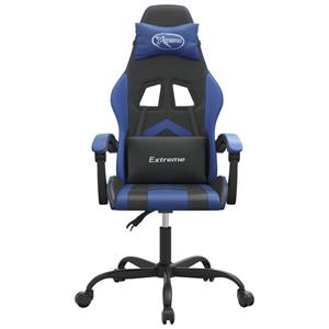 vidaXL Gaming-Stuhl Gaming-Stuhl Drehbar Schwarz und Blau Kunstleder (1 St)