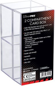 Ultra Pro 2-Piece Clear Card Box Two Compartment